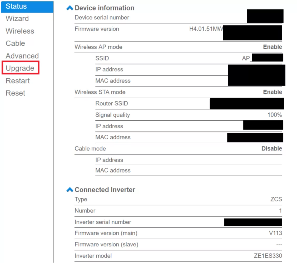 Device information