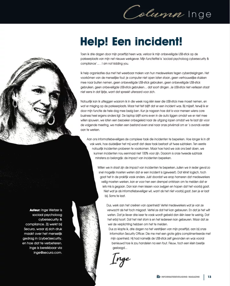 Help! Een incident!